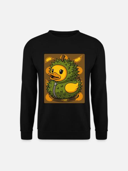 Chick in Durian Suit - Stinky Fruit - Unisex Sweatshirt - black