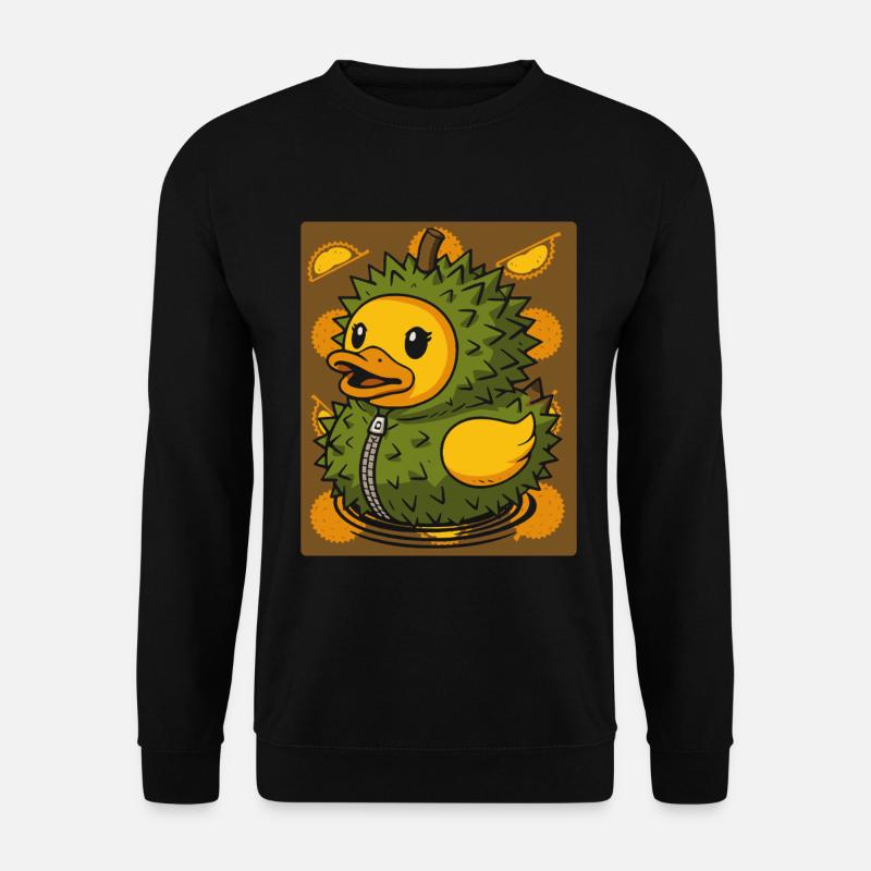 Chick in Durian Suit - Stinky Fruit - Unisex Sweatshirt - black