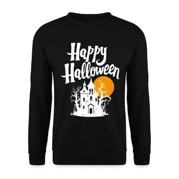 Joyeux halloween - Sweat-shirt Unisexe - noir - Devant - Alina (178cm) & Michal (187cm)