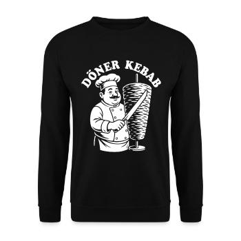 Döner Kebab - Fast Food - Spruch - Unisex Sweatshirt - black - Front - Alina (178cm) & Michal (187cm)