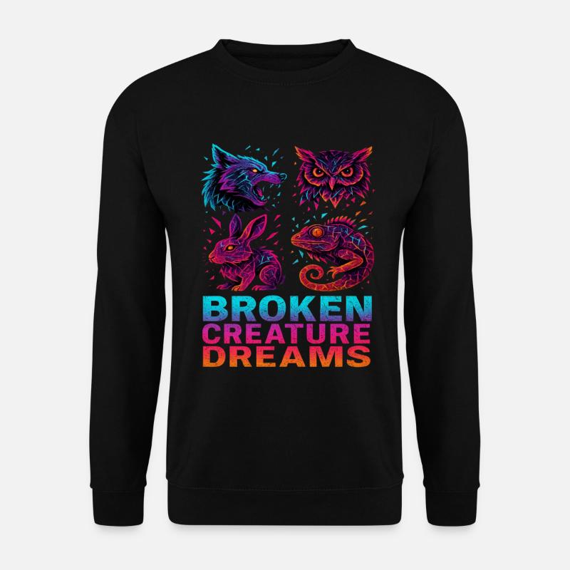 Bizarre Abstract Animals Broken Creatures - Unisex Sweatshirt - black