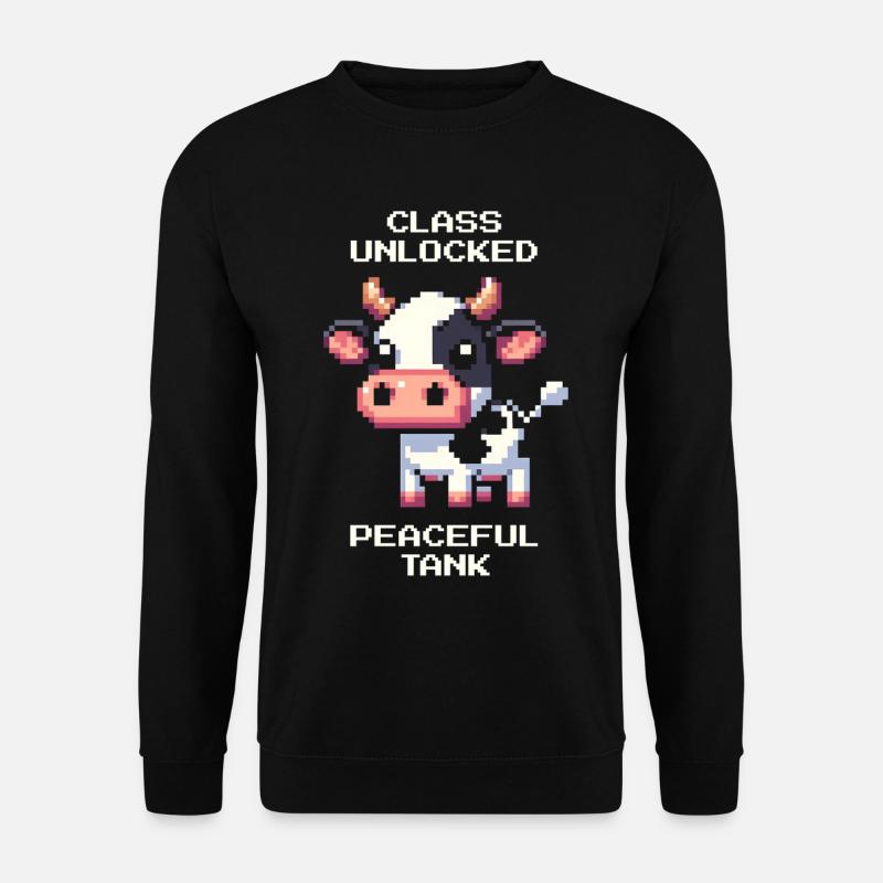 Klasse: Friedlicher Tank | Kuh Humor - Unisex Pullover - Schwarz