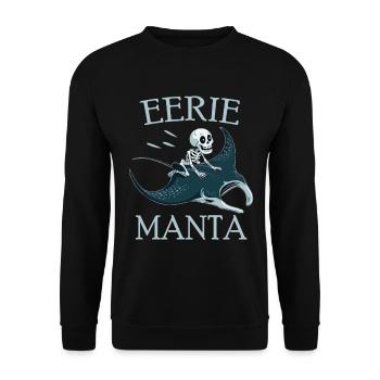 Squelette sur raie manta - Sweat-shirt Unisexe - noir - Devant - Alina (178cm) & Michal (187cm)