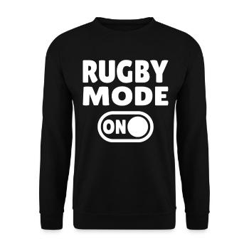 Rugby Mode ON - La passion du rugby à l’état pur - Sweat-shirt Unisexe - noir - Devant - Alina (178cm) & Michal (187cm)