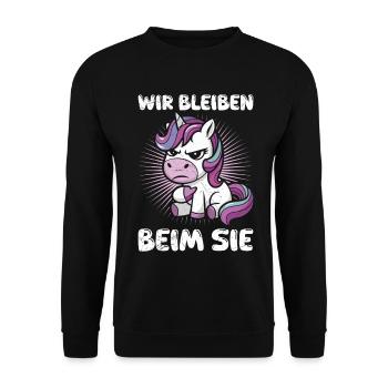 Mallorca WE STAY WITH YOU Anti Flirt Funny - Unisex Sweatshirt - black - Front - Alina (178cm) & Michal (187cm)