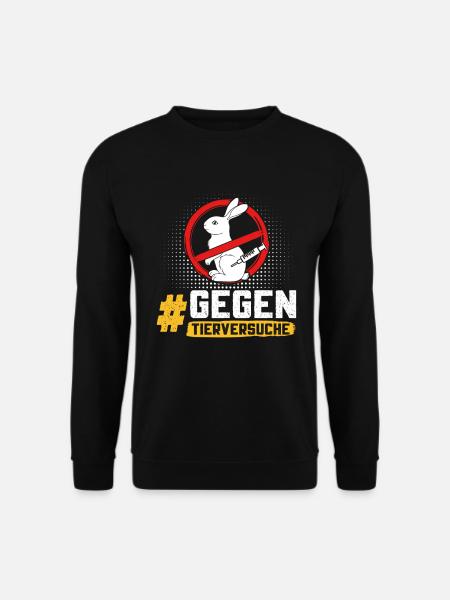 Tierschutz STOPPT TIERVERSUCHE GEGEN VERSUCHE - Unisex Pullover - Schwarz