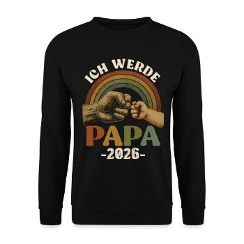 Soon Dad I'M GOING TO BE A DAD 2026 Funny - Unisex Sweatshirt - black - Front - Alina (178cm) & Michal (187cm)
