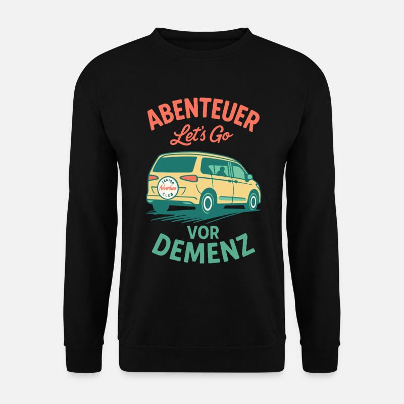 Senior Humor Eventyr Før Demens Camping Camper - Unisex sweater - sort