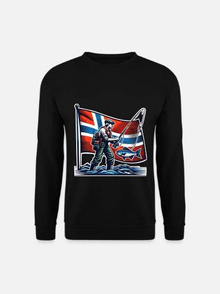 Norway Angler Fishing - Unisex Sweatshirt - black