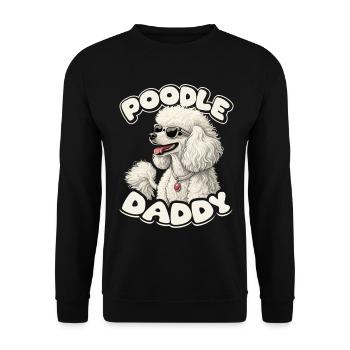 Caniche drôle avec des lunettes de soleil - Sweat-shirt Unisexe - noir - Devant - Alina (178cm) & Michal (187cm)