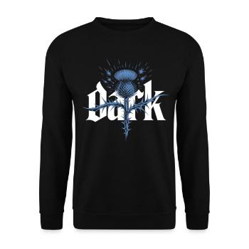 Dark Distel Gothic Shirt - Unisex Pullover - Schwarz - Vorne - Alina (178cm) & Michal (187cm)