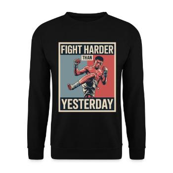 Conception motivante des arts martiaux - Sweat-shirt Unisexe - noir - Devant - Alina (178cm) & Michal (187cm)