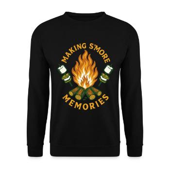 making S’more memories lustiges Camping design - Sweat-shirt Unisexe - noir - Devant - Alina (178cm) & Michal (187cm)