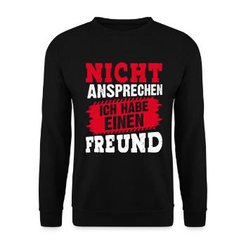 Malle DO NOT TALK Mallorca Party Funny - Unisex Sweatshirt - black - Front - Alina (178cm) & Michal (187cm)