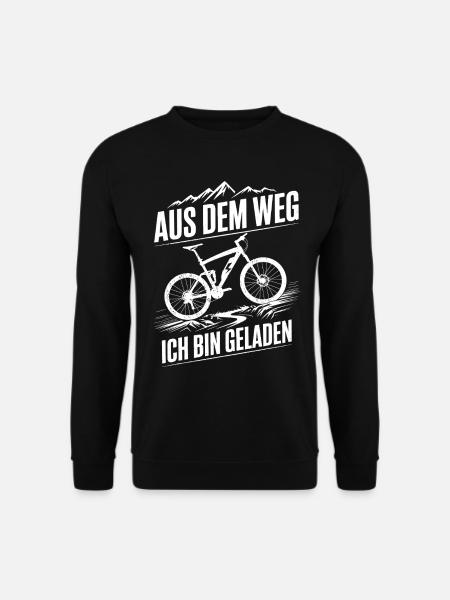 E-Mountainbike Fahrspaß Spruch - Aus dem Weg - Unisex Pullover - Schwarz