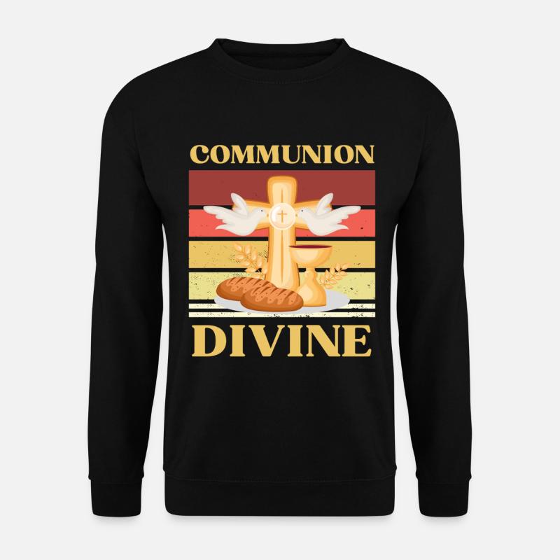 GÖTTLICHE KOMMUNION - ERSTKOMMUNION - Unisex Pullover - Schwarz