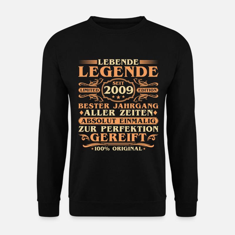 16. Geburtstag geboren 2009 Jahrgang - Unisex Pullover - Schwarz
