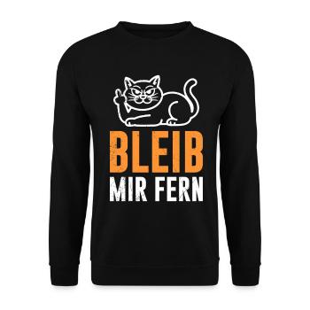 Mallorca STAY AWAY FROM ME Anti Flirt Funny - Unisex Sweatshirt - black - Front - Alina (178cm) & Michal (187cm)