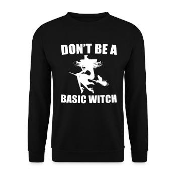 Ne soyez pas une sorcière de base - Sweat-shirt Unisexe - noir - Devant - Alina (178cm) & Michal (187cm)