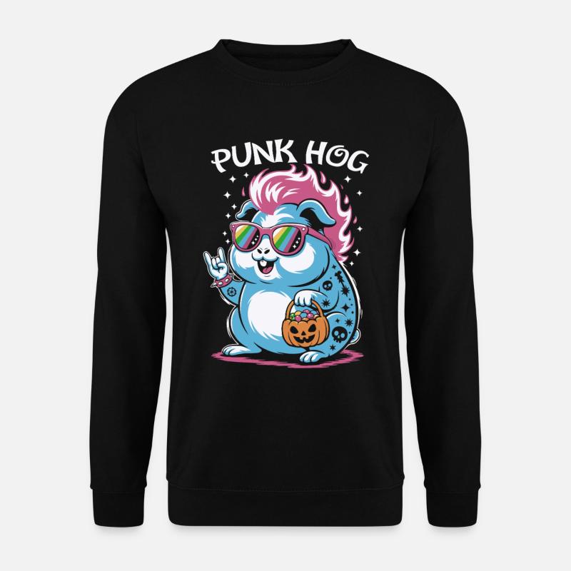 Punk Hamster Guinea Pig Costume - Unisex Sweatshirt - black