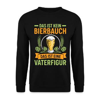 Soon dad THIS IS NOT A BEER BELLY, THIS IS A - Unisex Sweatshirt - black - Front - Alina (178cm) & Michal (187cm)