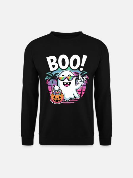 Boo! Retro Ghost Party - Unisex Sweatshirt - black