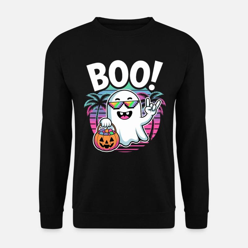 Boo! Retro Ghost Party - Unisex Sweatshirt - black