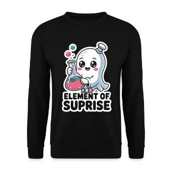 Costume d'Halloween de chimiste Chimie Professeur de chimie - Sweat-shirt Unisexe - noir - Devant - Alina (178cm) & Michal (187cm)