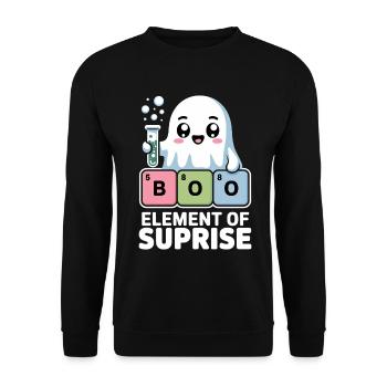 Costume d'Halloween de chimiste Chimie Professeur de chimie - Sweat-shirt Unisexe - noir - Devant - Alina (178cm) & Michal (187cm)