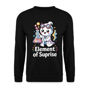 Costume d'Halloween de chimiste Chimie Professeur de chimie - Sweat-shirt Unisexe - noir - Devant - Alina (178cm) & Michal (187cm)