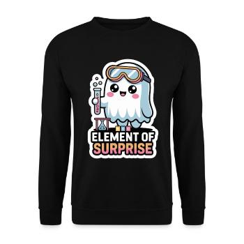 Costume d'Halloween de chimiste Chimie Professeur de chimie - Sweat-shirt Unisexe - noir - Devant - Alina (178cm) & Michal (187cm)