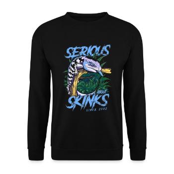 S’intéresse sérieusement aux scinques à langue bleue depuis 2002 - Sweat-shirt Unisexe - noir - Devant - Alina (178cm) & Michal (187cm)