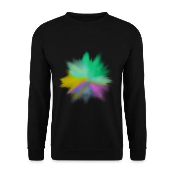 Aquarellfarben Explosion - Unisex Pullover - Schwarz - Vorne - Alina (178cm) & Michal (187cm)