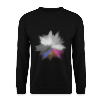 Color explosion watercolor design - Unisex Sweatshirt - black - Front - Alina (178cm) & Michal (187cm)