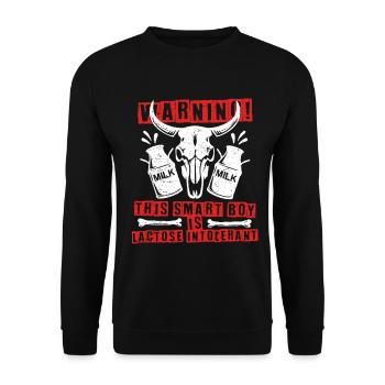 Lactose intolerance Lactose intolerant - Unisex Sweatshirt - black - Front - Alina (178cm) & Michal (187cm)