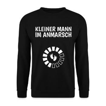 Bientôt Maman PETIT HOMME SUR LE CHEMIN Drôle - Sweat-shirt Unisexe - noir - Devant - Alina (178cm) & Michal (187cm)