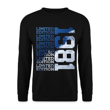 45 ANS ÉDITION LIMITÉE 1981 45E ANNIVERSAIRE - Sweat-shirt Unisexe - noir - Devant - Alina (178cm) & Michal (187cm)