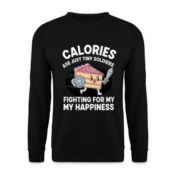 Cake Warrior Fight for Happiness - Unisex Sweatshirt - black - Front - Alina (178cm) & Michal (187cm)