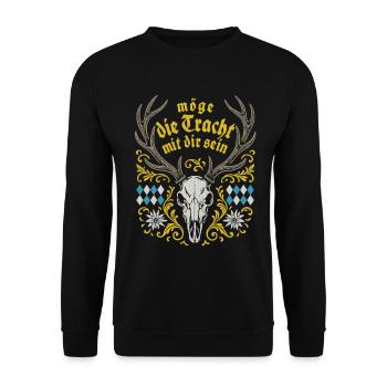 May the traditional costume be with you - Marquee & Fun - Unisex Sweatshirt - black - Front - Alina (178cm) & Michal (187cm)