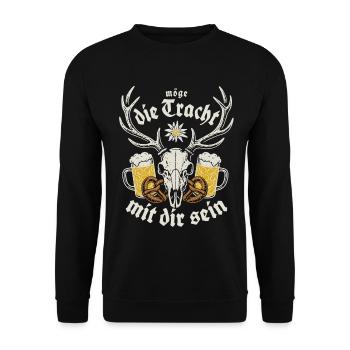 May the traditional costume be with you - Marquee & Fun - Unisex Sweatshirt - black - Front - Alina (178cm) & Michal (187cm)