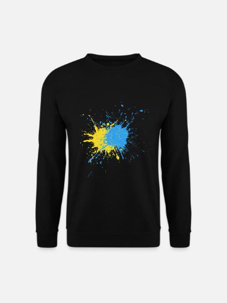 Kreativer Farbschlag Design - Unisex Pullover - Schwarz