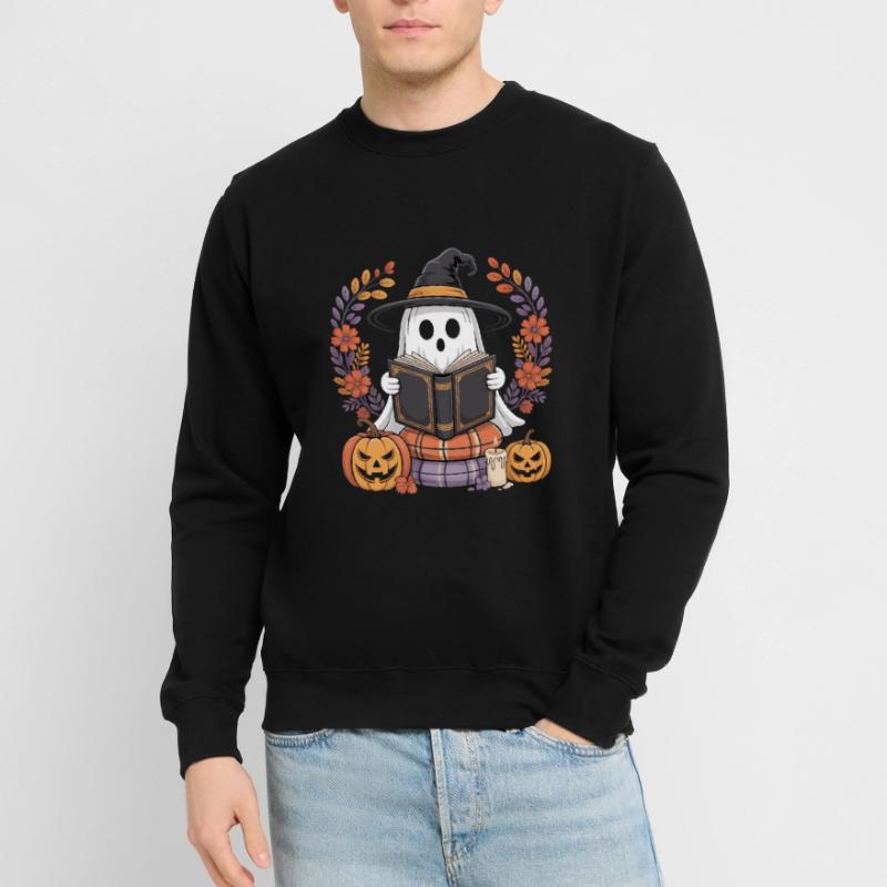 Witch Pumpkin Ghost Reader Design Unisex Sweatshirt