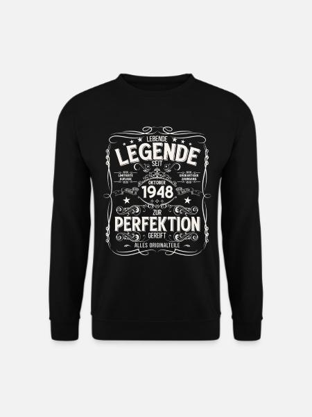 77th Birthday Original October 1948 - Unisex Sweatshirt - black