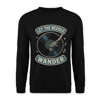 Laissez l’aiguille vagabonder : les amateurs de disques vinyles - Sweat-shirt Unisexe - noir - Devant - Alina (178cm) & Michal (187cm)