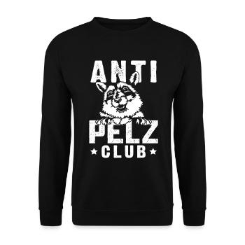 Tierschutz ANTI PELZ CLUB Anti Fur Lustig - Unisex Pullover - Schwarz - Vorne - Alina (178cm) & Michal (187cm)