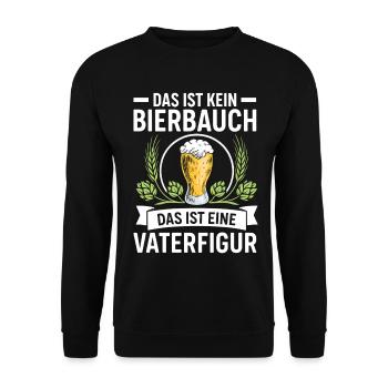 Soon dad THIS IS NOT A BEER BELLY, THIS IS A - Unisex Sweatshirt - black - Front - Alina (178cm) & Michal (187cm)
