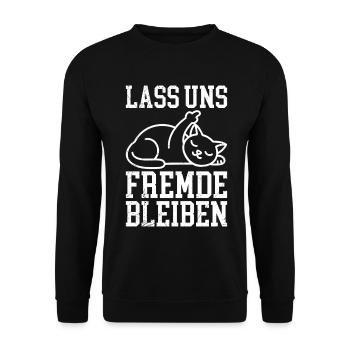 Mallorca LET'S STAY STRANGERS Fun - Unisex Sweatshirt - black - Front - Alina (178cm) & Michal (187cm)