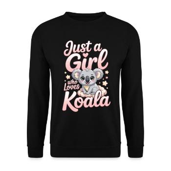 T-shirt Koala mignon pour filles et femmes - Sweat-shirt Unisexe - noir - Devant - Alina (178cm) & Michal (187cm)