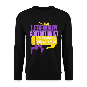 Kontorsionist Kontorsion Legendary Contortionist - Unisex Sweatshirt - black - Front - Alina (178cm) & Michal (187cm)
