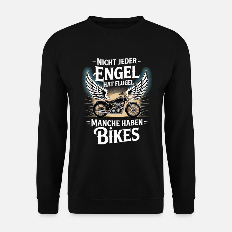 Engel ohne Flügel – Bikes - Unisex Pullover - Schwarz